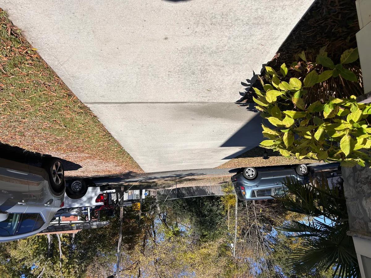 Pressure washing a driveway in Mint Hill, NC