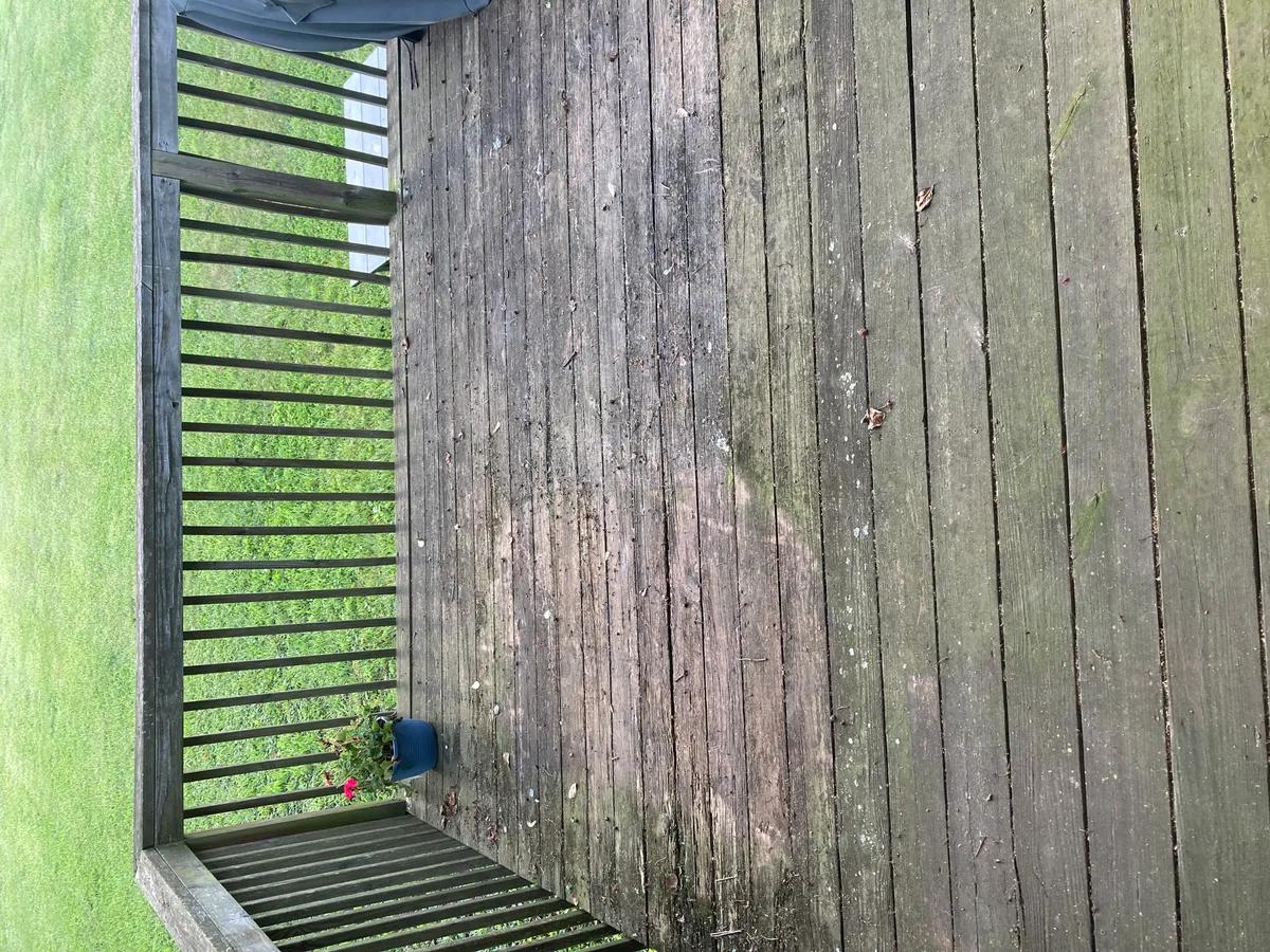 Composite deck soft washing in Charlotte
