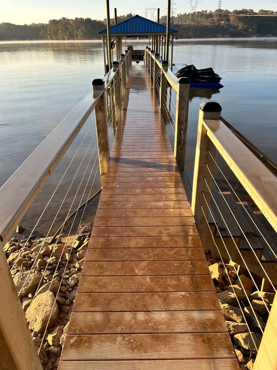 Restored wood deck after cleaning - Charlotte NC