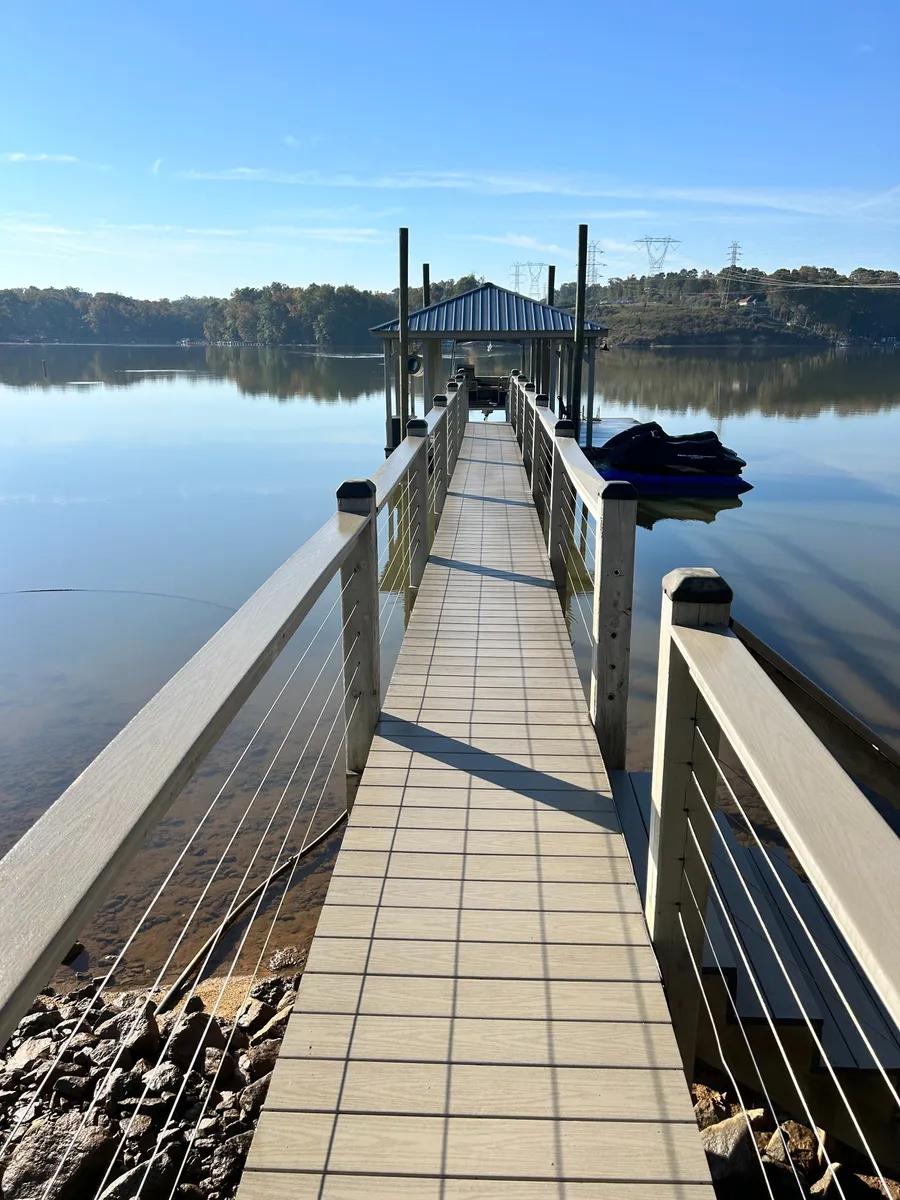 Gray, weathered wood deck before cleaning in Charlotte