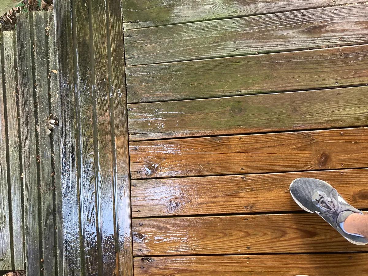 Deck cleaning in Charlotte, NC by Rooster Property Care