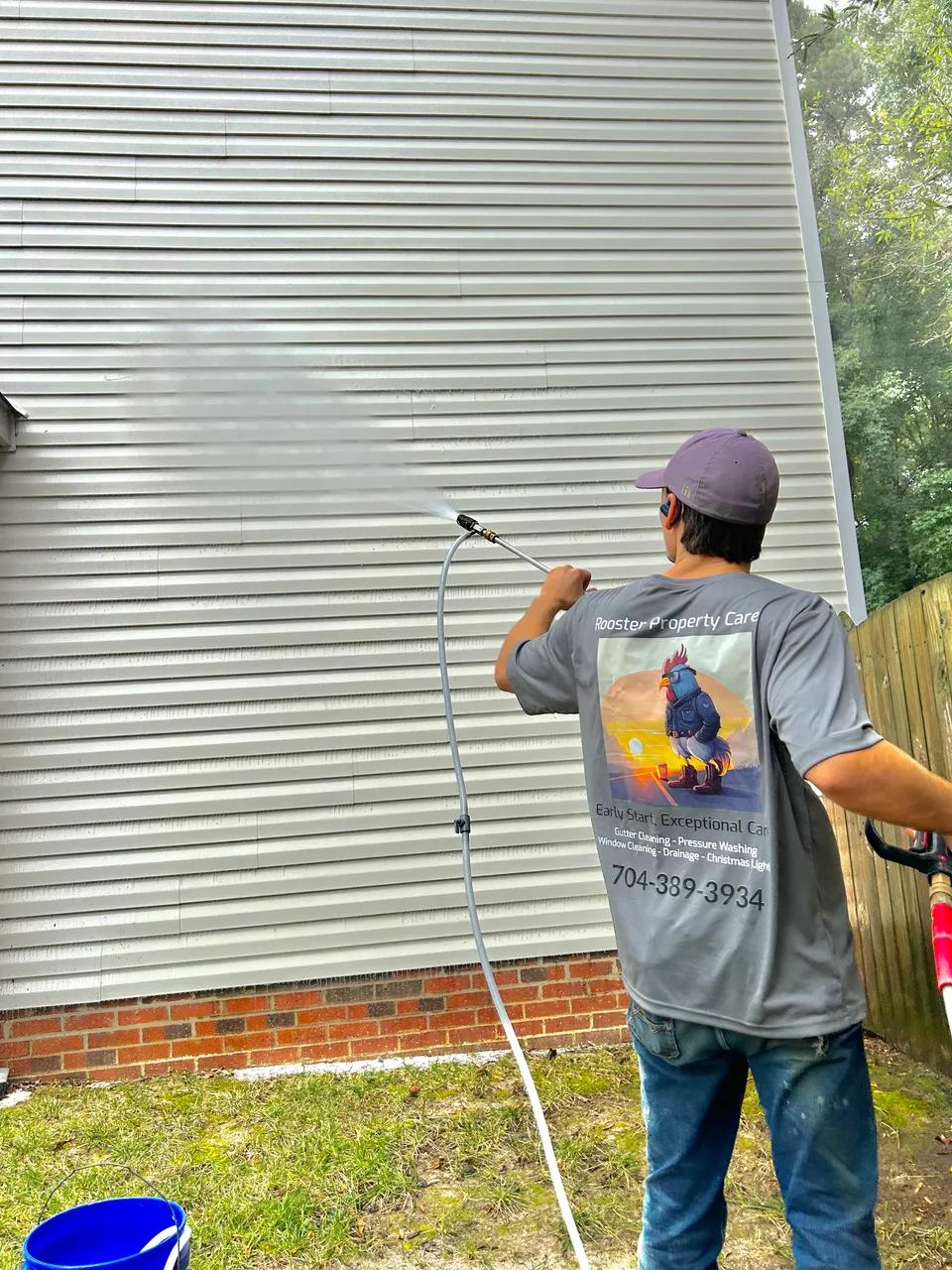 House soft washing in Charlotte by Rooster Property Care