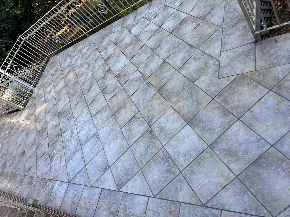 Patio after pressure washing in Charlotte