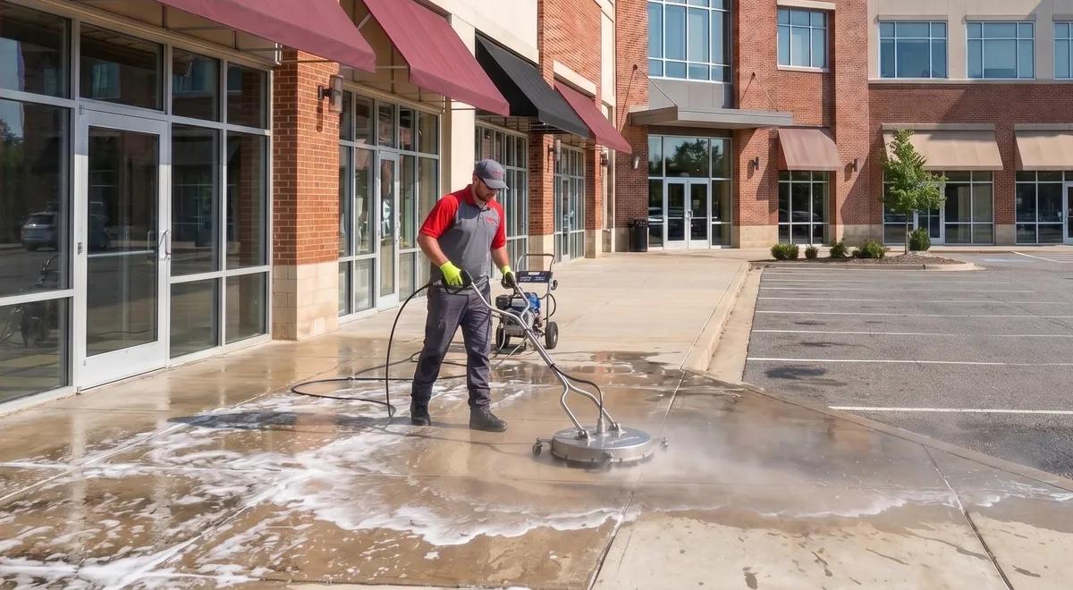 Storefront sidewalk cleaning in Charlotte NC