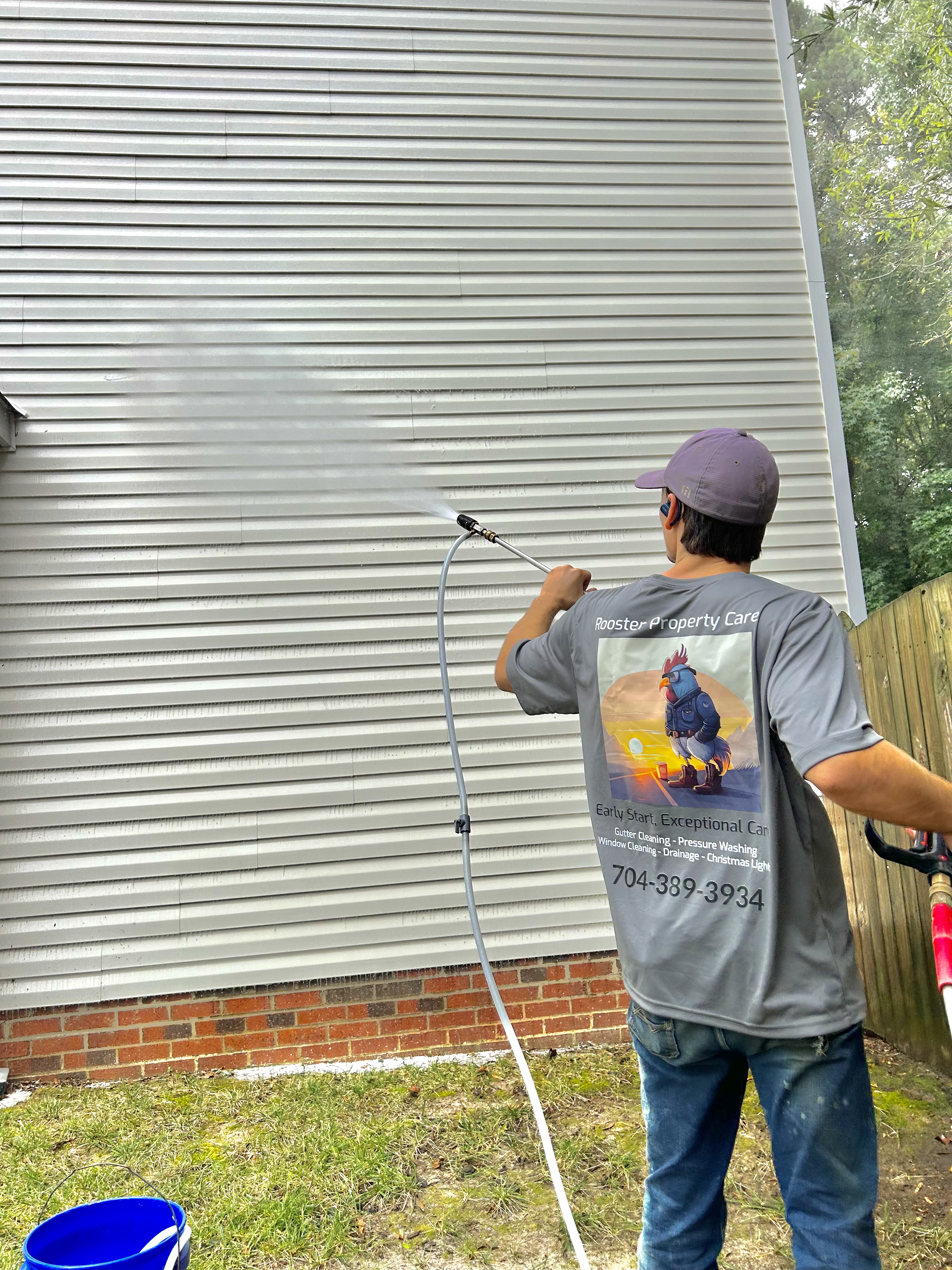 House soft washing in Charlotte by Rooster Property Care